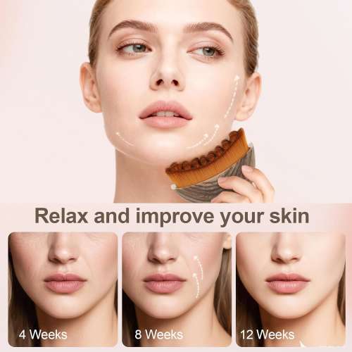 kindlife: Lymphatic Drainage Brush & Gua Sha | Face Sculpting, De-Puffing & Jawline Definition Tool