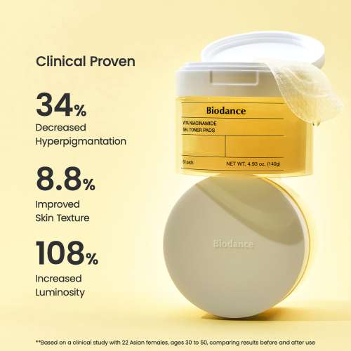 Biodance: Vita Niacinamide Gel Toner Pads 140gm