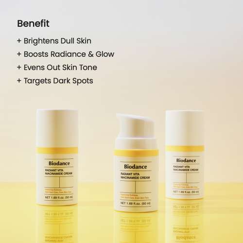 Biodance: Radiant Vita Niacinamide Cream | Brightening Moisturizer | Dark Spot Care | Even Skin Tone | 50ml