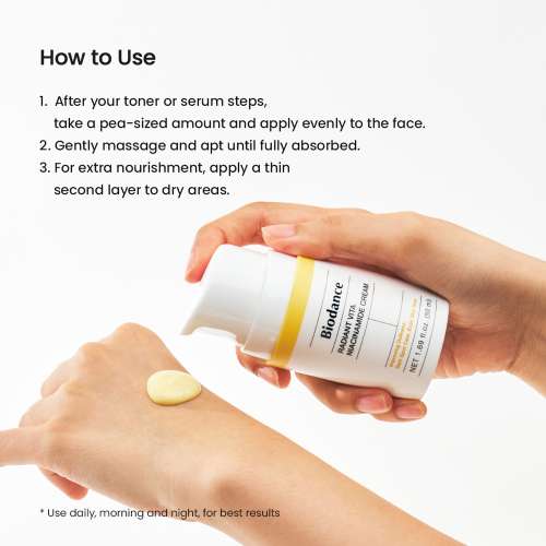 Biodance: Radiant Vita Niacinamide Cream | Brightening Moisturizer | Dark Spot Care | Even Skin Tone | 50ml