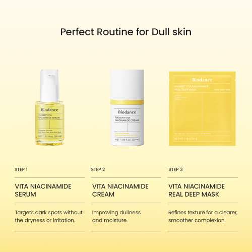 Biodance: Radiant Vita Niacinamide Cream | Brightening Moisturizer | Dark Spot Care | Even Skin Tone | 50ml