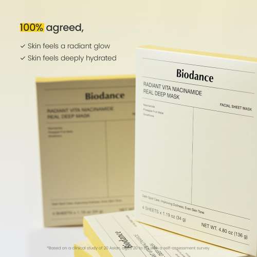 Biodance: Radiant Vita Niacinamide Real Deep Mask  34gm*4ea