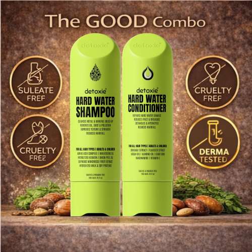 Detoxie: Detoxie Hard Water Repair Combo  | Shampoo 200ml + Conditioner 200ml Each