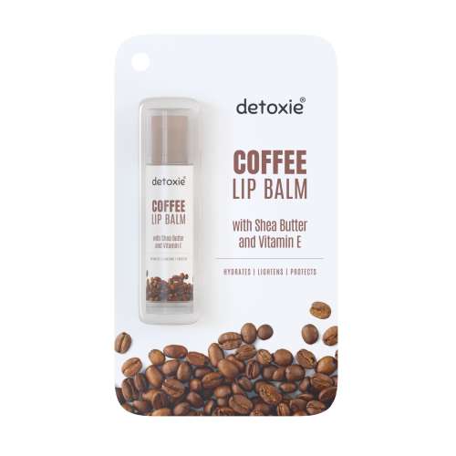 Detoxie: Detoxie | Pack of 2 Lip Balms | Coffee & Cocoa Vanilla With Shea Butter, Vitamin E and Liquorice- 4.5 g (Pack of 2)