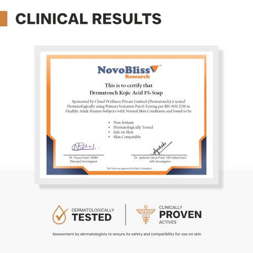 Dermatouch: DERMATOUCH Kojic Acid 1% Soap with Glutathione | For Pigmentation & Sun damage | Soap for Men & Women | Suitable for All Skin Types | 75gm