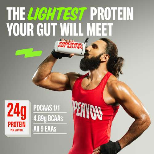 SuperYou: Pro Fermented Yeast Protein Isolate 500gm | 24gm Protein| Vanilla | Higher Absorption than Plant Protein | Superior Muscle Recovery | Gut Friendly | Vegan Protein | PDCAAS of 1