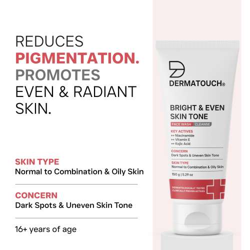 Dermatouch: Dailyglow Bright & Even Skin Tone Face Wash - 150gm