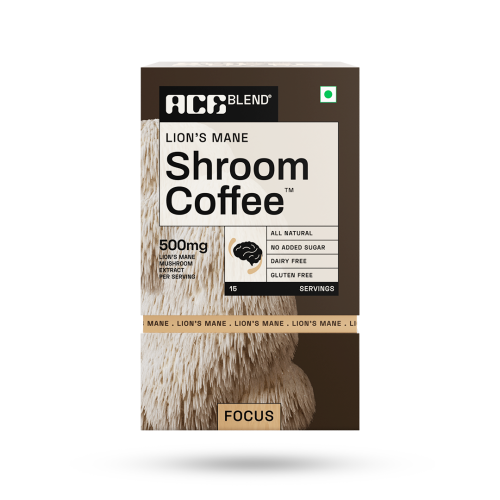 Ace Blend: Lion's Mane Shroom Coffee, Focus & Memory, Instant Medium Roast Blend (15 Serves)