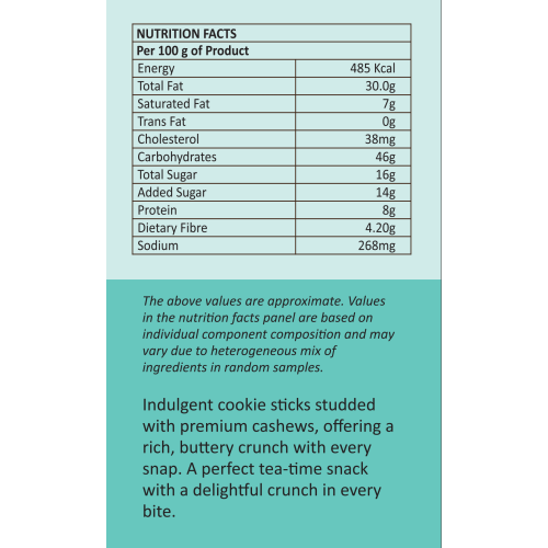 The Snack Company: Cashew Bistick 130gm