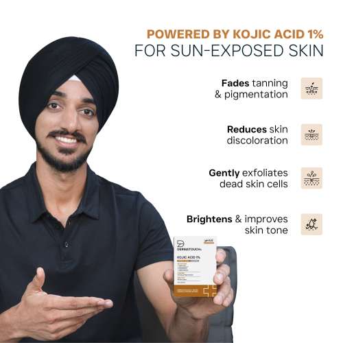 Dermatouch: DERMATOUCH Kojic Acid 1% Soap with Glutathione | For Pigmentation & Sun damage | Soap for Men & Women | Suitable for All Skin Types | 75gm  Pack of 6