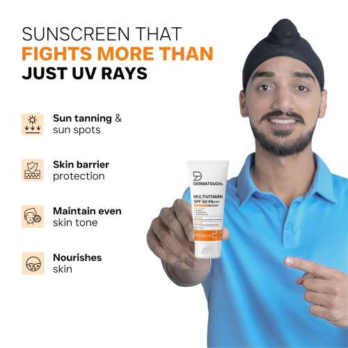 Dermatouch: Multivitamin SPF 50 PA+++ Sunscreen Gel - 50gm