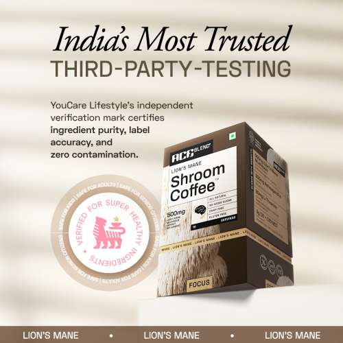 Ace Blend: Lion's Mane Shroom Coffee, Focus & Memory, Instant Medium Roast Blend (15 Serves)