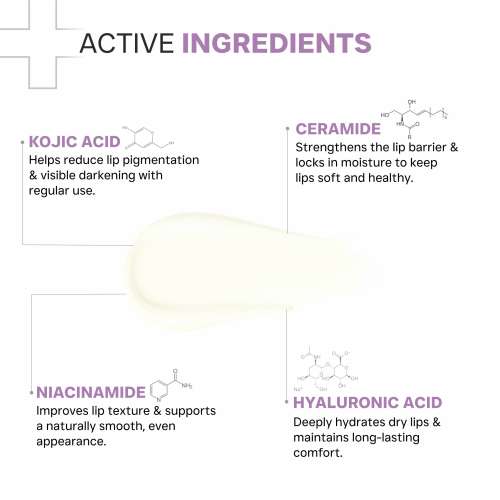 Dermatouch: Kojic Acid Ceramide SPF 50 PA+++ Natural Lip Balm - 5gm | Moisturizing  Sun Protection  Nourishing | Reduces Pigmentation & Heals Dry Lips