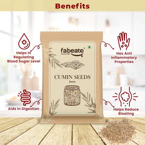 Fabeato: Cumin Seeds Whole Premium Jeera 200gm Pack of 3