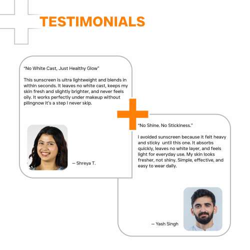 Dermatouch: Dermatouch Niacinamide 2% Vitamin C Sunscreen For Glowing Skin | Spf 50+ Pa ++++ | Quick Absorbing | Zero White Cast | 30gm