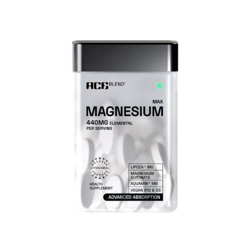 Ace Blend: 440mg Elemental Max Magnesium, 1600mg Triple Complex, Calcium, Vitamin B12&D3 (60 tablets)