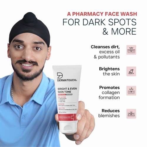 Dermatouch: Dailyglow Bright & Even Skin Tone Face Wash - 150gm