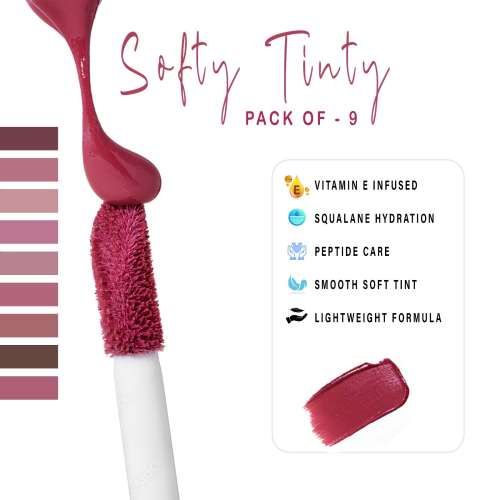 Love Earth: Softy Tinty Lipstick 2ml Pack of 9 