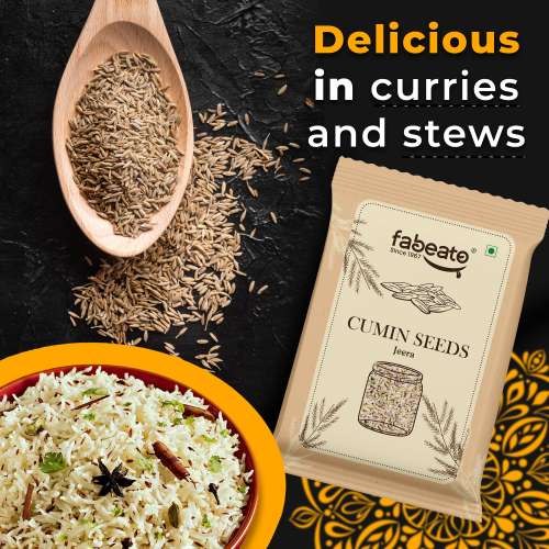 Fabeato: Cumin Seeds Whole Premium Jeera 200gm Pack of 3
