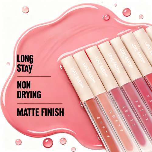 Love Earth: Softy Tinty Lipstick Pack of 9 (1.5ml x 9) 
