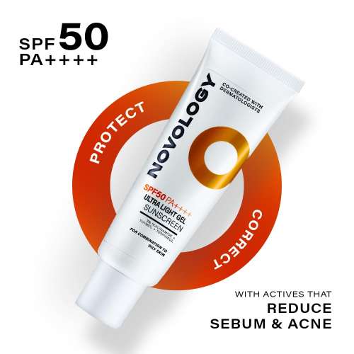 Novology: SPF50 PA++++ Ultra Light Gel Sunscreen 50gm