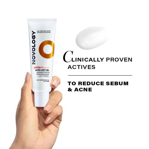 Novology: SPF50 PA++++ Ultra Light Gel Sunscreen 50gm
