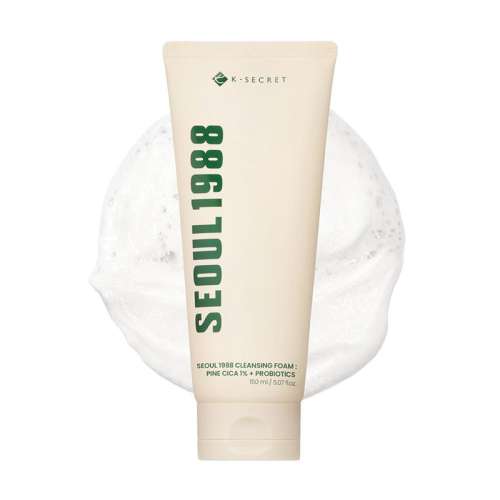 K-Secret: SEOUL 1988 Pine Cica 1% + Probiotics Cleansing Foam 150ml