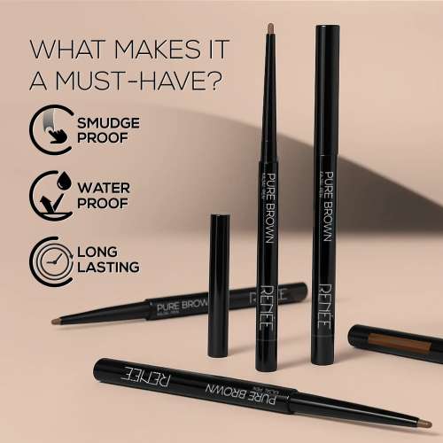 Renee Cosmetics: Pure Brown Kajal Pen with Sharpener, 0.30gm