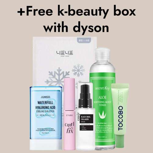 dyson: Airwrap i.d. Multi-styler & Dryer in Vinca Blue & Topaz colorway, with 6 unique attachments for versatile styling.