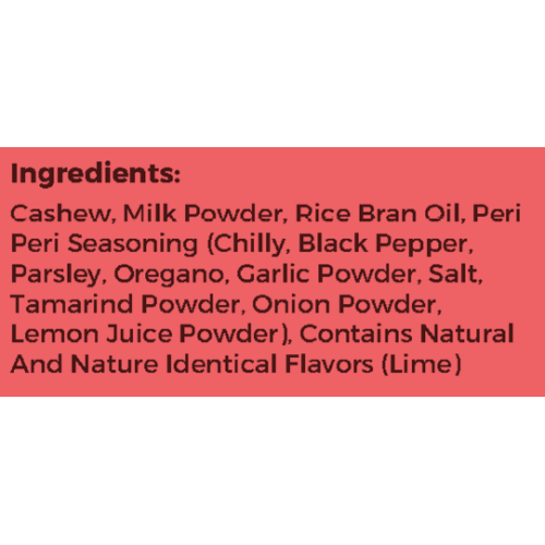 The Snack Company: Roasted Cashews - Peri Peri 125gm | Roasted not Fried | No added preservatives, healthy and tasty dry fruit snack