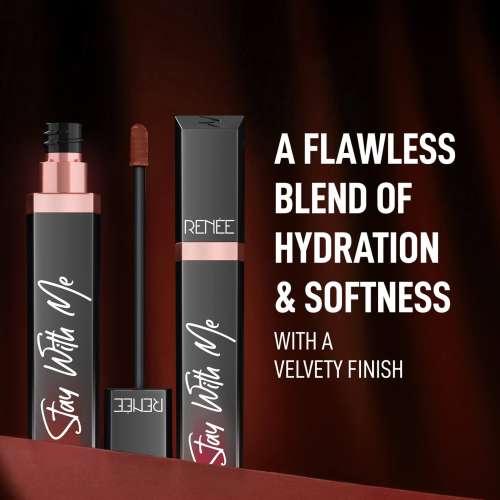 Renee Cosmetics: Stay With Me Liquid LipstickÂ -07 Creme of Caramel 6ml