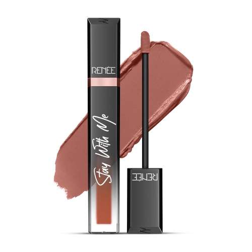 Renee Cosmetics: Stay With Me Liquid Lipstick -01 Desire for Brown 6ml