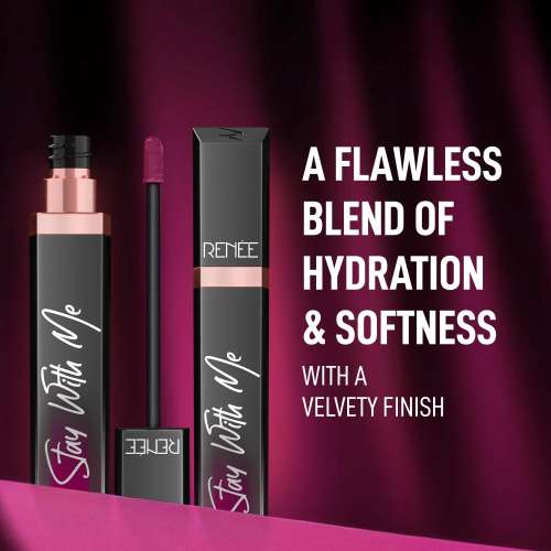 Renee Cosmetics: Stay With Me Liquid Lipstick -02 Hunger for Berry 6ml