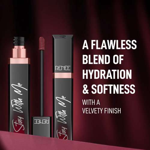 Renee Cosmetics: Stay With Me Liquid LipstickÂ -04 Play of Clay 6ml