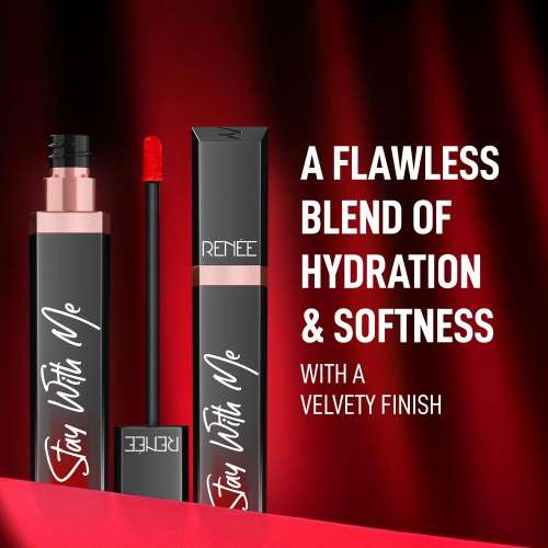 Renee Cosmetics: Stay With Me Liquid Lipstick -03 Rage of Red 6ml