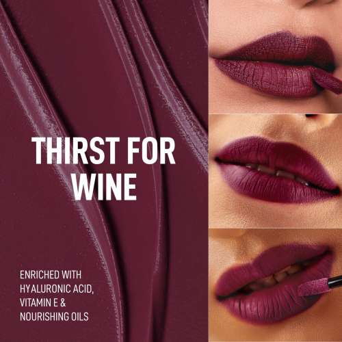 Renee Cosmetics: Stay With Me Liquid Lipstick -05 Thirst of Wine 6ml