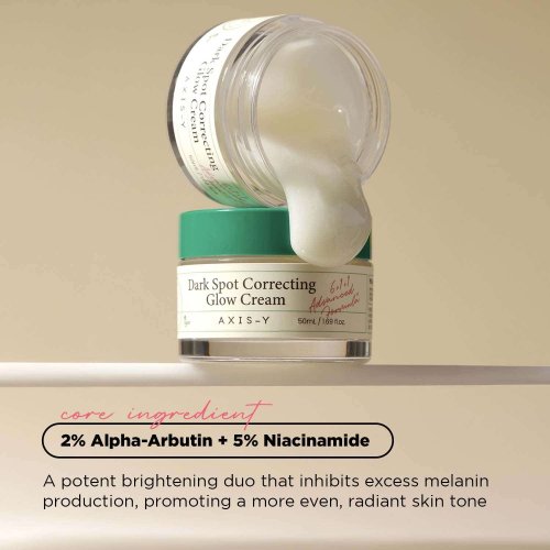 AXIS-Y: Dark Spot Correcting Glow Cream | Niacinamide | Dark Spot Correction | Brightening | Skin Radiance | 50ml