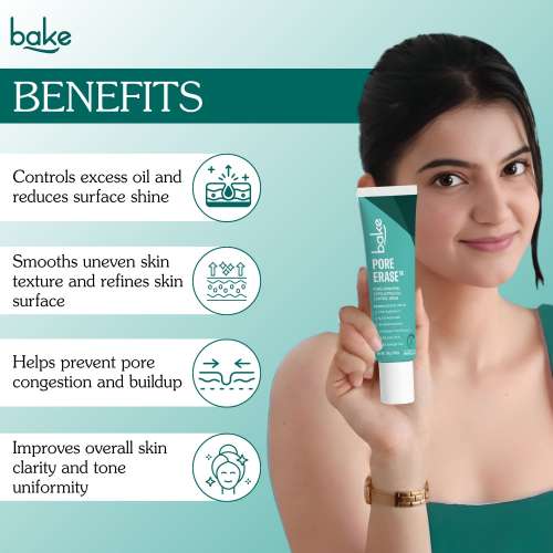 Bake Cosmetics: Pore Minimizing Face Serum  5% Niacinamide + Salicylic Acid for Oil Control, Unclogs Pores & Refines Texture 30gm