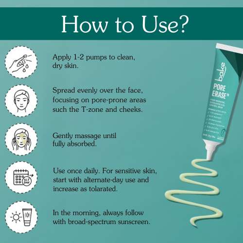 Bake Cosmetics: Pore Minimizing Face Serum  5% Niacinamide + Salicylic Acid for Oil Control, Unclogs Pores & Refines Texture 30gm