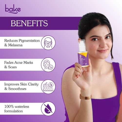 Bake Cosmetics: 2% Kojic Acid Face Serum with MelasaRx Complex for Dark Spots, Pigmentation & Brightening Glow 30ml