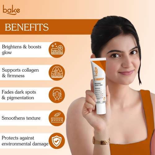Bake Cosmetics: C-BrightFX Vitamin C Serum  5% Ethyl Ascorbic Acid + Niacinamide for Dark Spots, Pigmentation & Glow 30gm