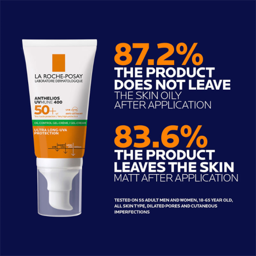 La Roche-Posay: Anthelios Sunscreen UVMUNE400 Oil Control Gel Cream SPF50+PA++++, 50ml