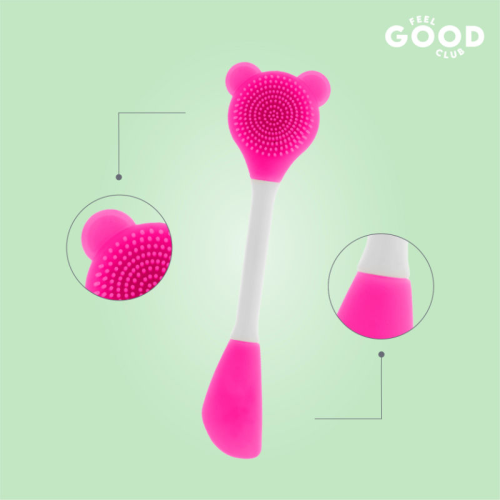 kindlife: 2 in 1 Face Cleansing Scrubber With Spatula Brush For Face Masks Detan Packs Skincare