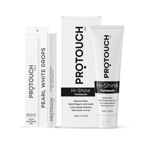 Protouch: Teeth Whitening Duo | Teeth Whitening Pen | Hi Shine Toothpaste | Teeth Whitening, Cavity Prevention and Superior Cleaning