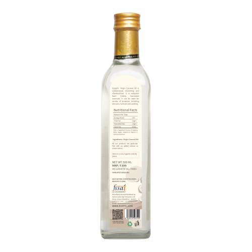 Ecotyl: Cold-Pressed Virgin Coconut Oil | Kachi Ghani | Suitable for Cooking | 500ml