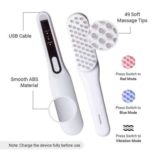 Protouch: Complete Hair Growth Combo | LED Therapy Comb with Vibration Massage | Biotin & Collagen Hair Growth Drops - Powered with 6 Hair Growth Actives | Controls Hair Fall | Strengthens & Improves Hair Quality | Relax Scalp for Better Sleep | For All Hair Type |