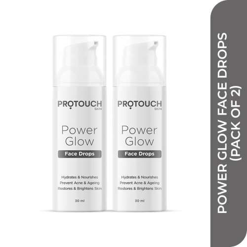 Protouch: Power Glow Face Drops | Brightening Serum with Korean & Indian Herbs | Lightens Dark Spots, Acne, and Wrinkles | For Clear, Glowing Skin - All Skin Types  |30ml  | Pack of 2