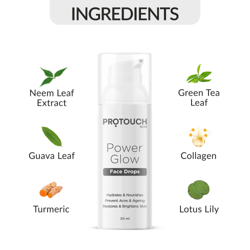 Protouch: GLOW GETTER Led Face Mask + Power Glow Face Drops Brightening & Nourishing Anti Acne & Anti-aging | For Clear & Glowing Skin For All Skin Type (Combo)
