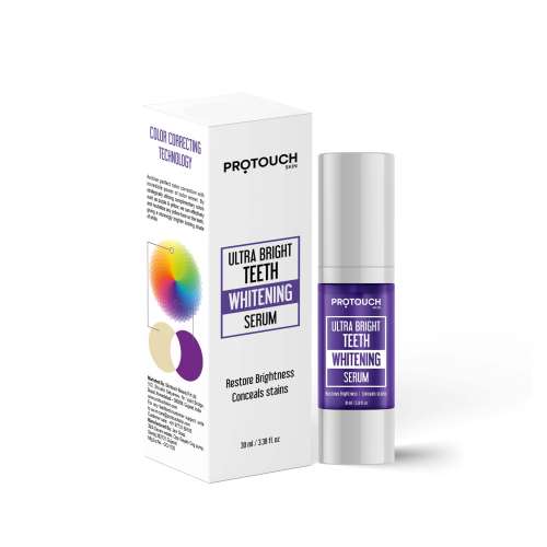 Protouch: Ultra Bright Teeth Whitening Serum | Enamel-Safe Purple Toothpaste for Teeth Whitening & Stain Removal | Professional Color Corrector| 30ml  | Pack of 2