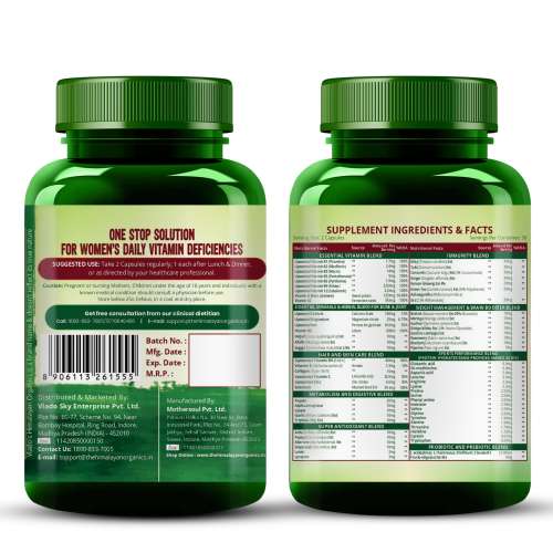 Vlado's Himalayan Organics: Liposomal Multivitamin for Women with 75+ Ingredients | Daily Womens Health Supplement with 9+ Powerful Blends | Energy, Immunity, Hair Skin & Nails Support | 60 Vegetarian Capsules